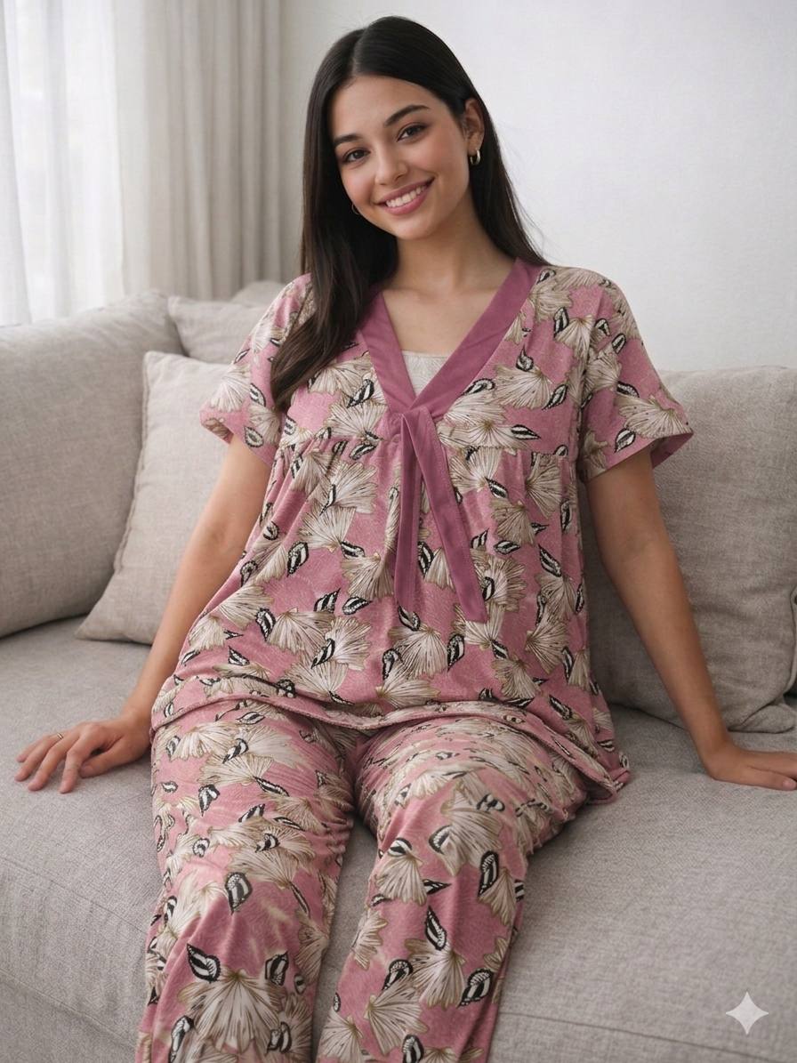 بيجامة قطن مزاريطه